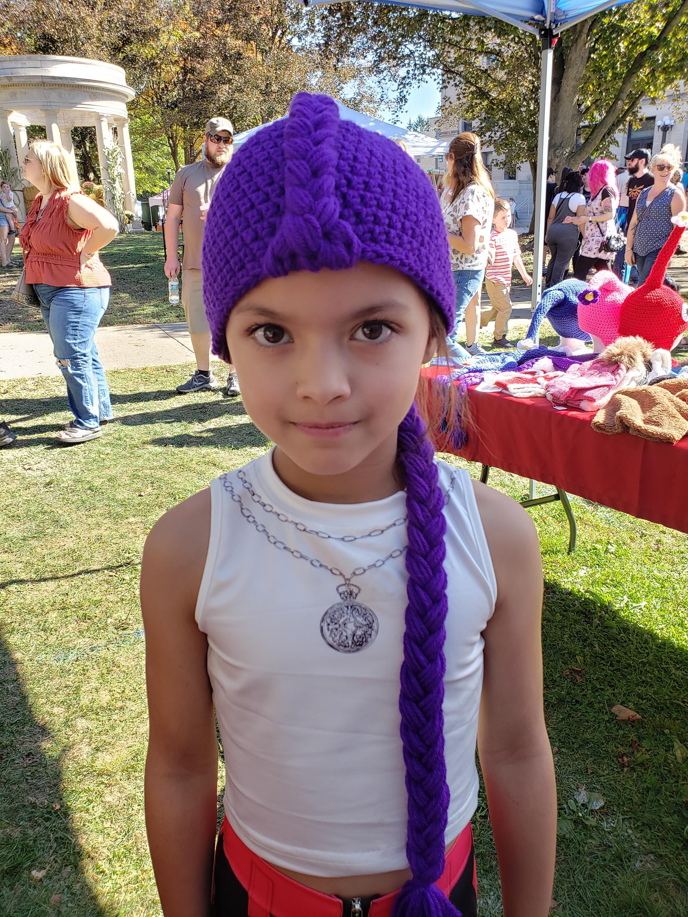 Handmade Purple Crochet Hat: K-pop Inspired Design - Etsy