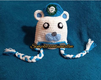 Crochet Octonauts Captain Barnacles Hat: Handmade Infant Toddler Costume