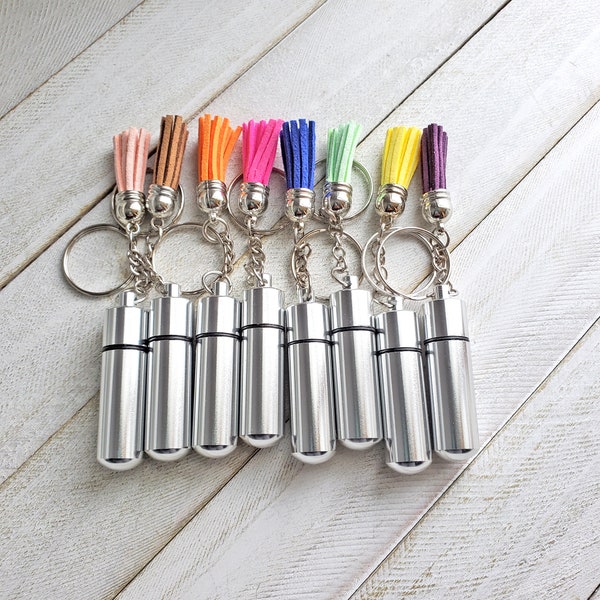 Pill Holder Keychain Etsy