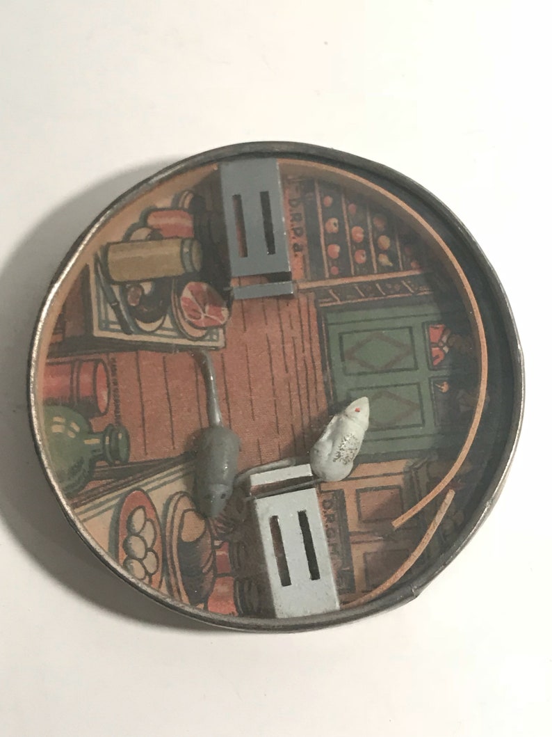 Antique Dexterity Pizzle Two Mice In Pantry Made In German Etsy