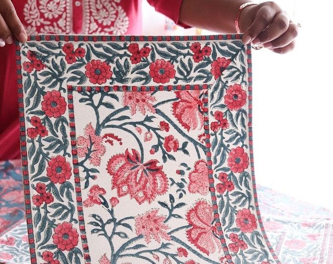 Canvas Blockprint Placemats
