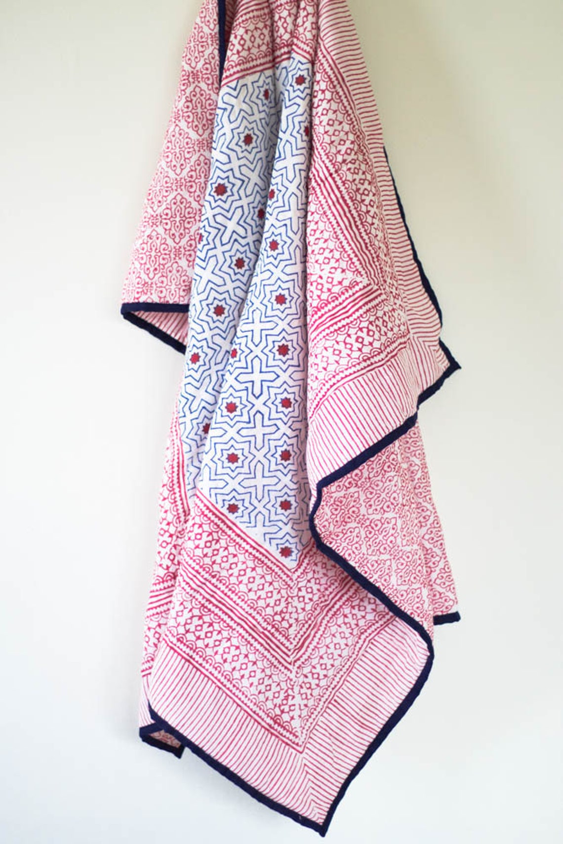 Modern Baby Quilt Cotton Baby Quilt Crib Size Quilt Etsy