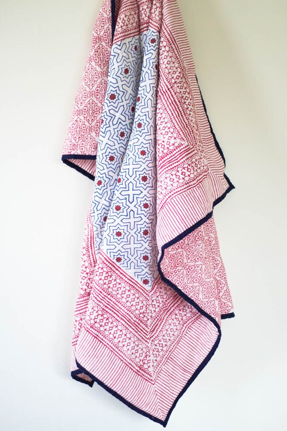 Modern Baby Quilt Cotton Baby Quilt Crib Size Quilt Etsy