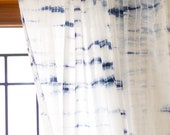 Shibori sheer curtains/Voile curtains/Sheer panels/Bohemian curtains/Window curtains/ curtain panels/Tie dye curtains/Curtains boho