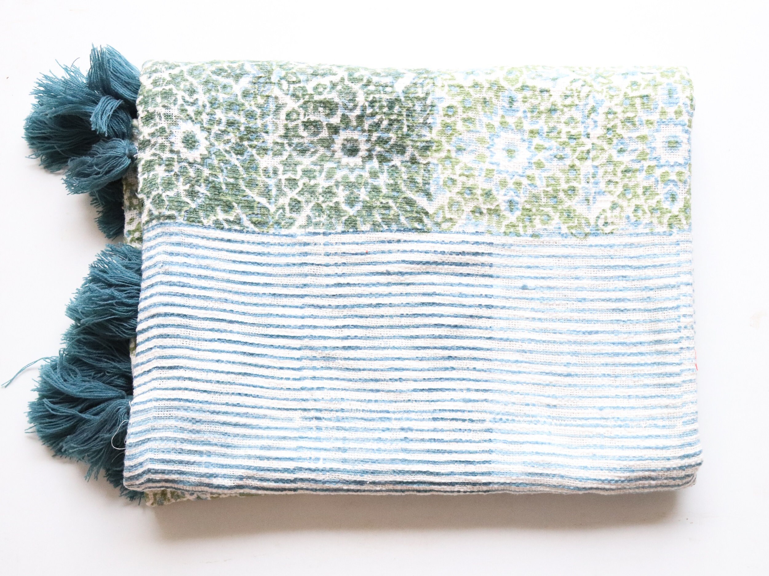 Boho Throw Blanket Green Throw Blanket Printed Throw Etsy