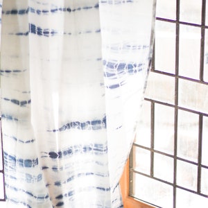 Shibori sheer curtains/Voile curtains/Sheer panels/Bohemian curtains/Window curtains/ curtain panels/Tie dye curtains/Curtains boho image 3
