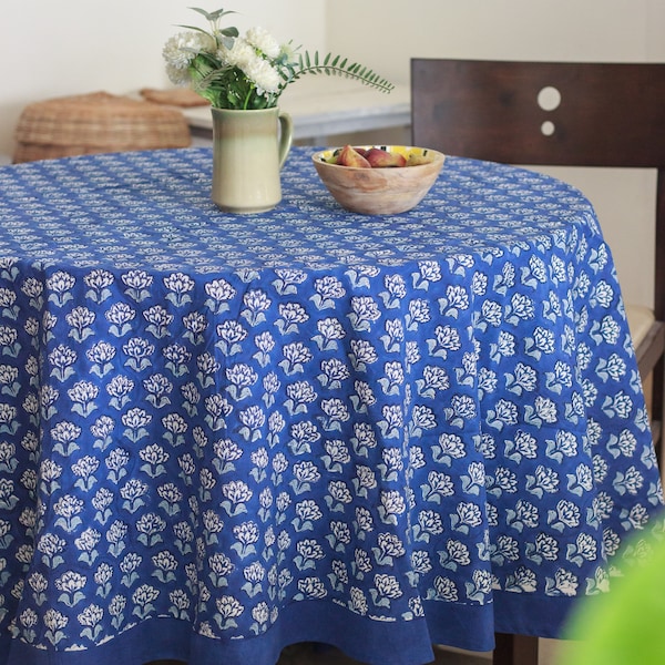 Block print tablecloth etsy