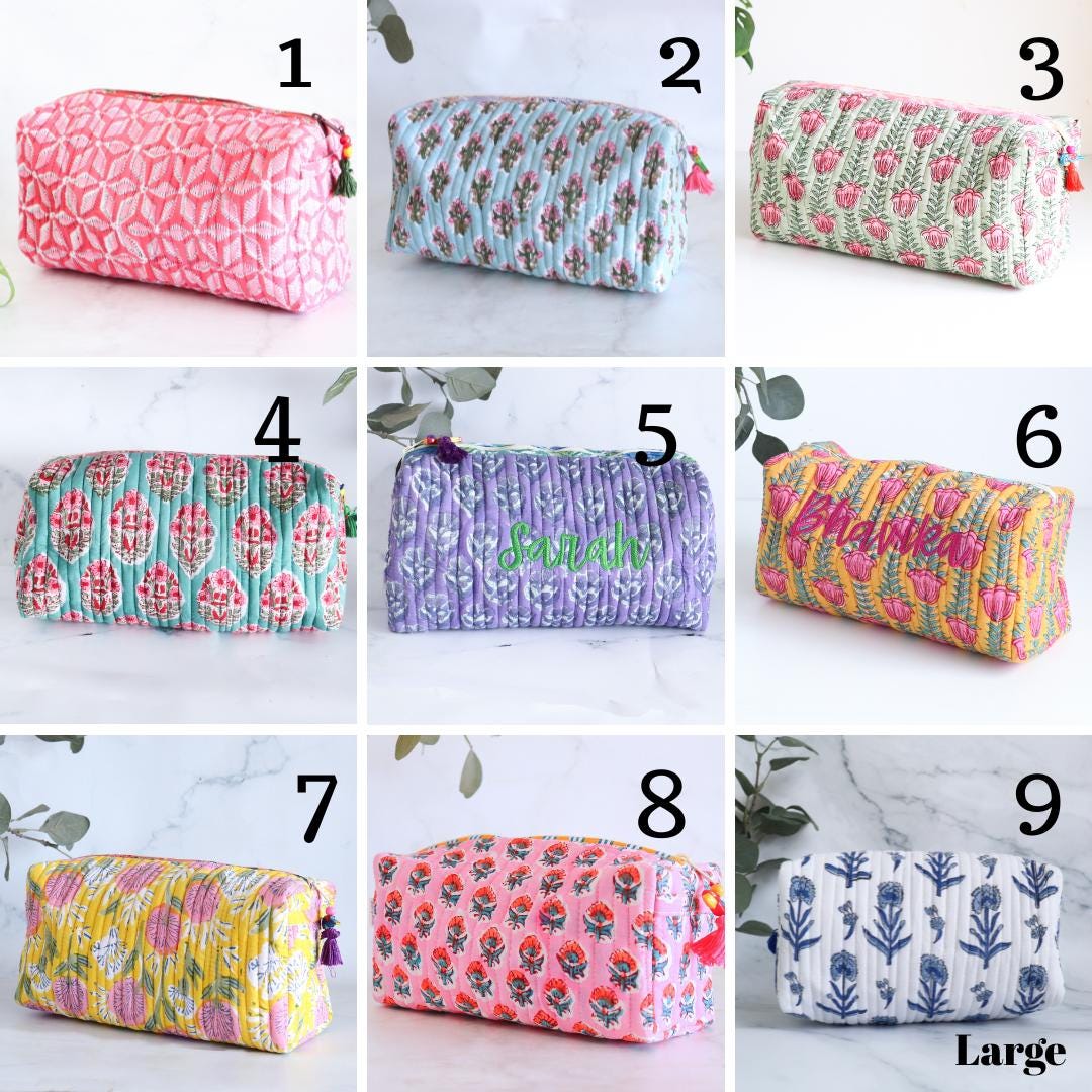 AFPANQZ Personalized Makeup Bag - Custom Print Toiletry Bag For Travel