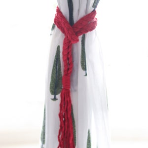 Rope curtain tiebacks - Modern curtain tie backs  - Macrame curtain tie backs - Curtain holdbacks - Curtain ties set of 2