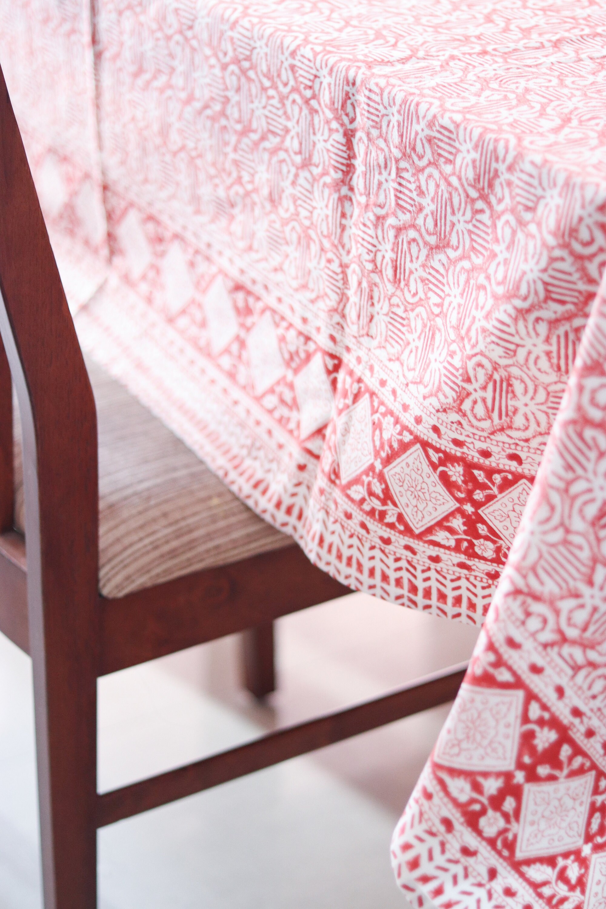 Block Print Tablecloth Extra Large Table Cloth 60x90 Etsy UK