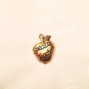 Special Teacher Apple Charm
