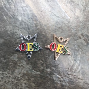 OES Hollow Star charm