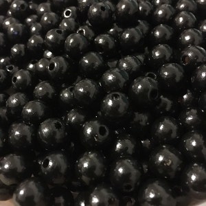 Black Maple Wood Beads, 8mm