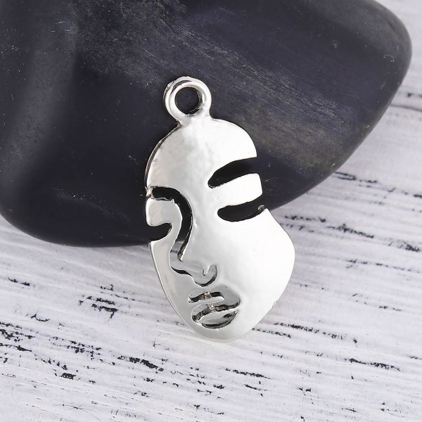 FIVE (5) Lady Face Mask Charms