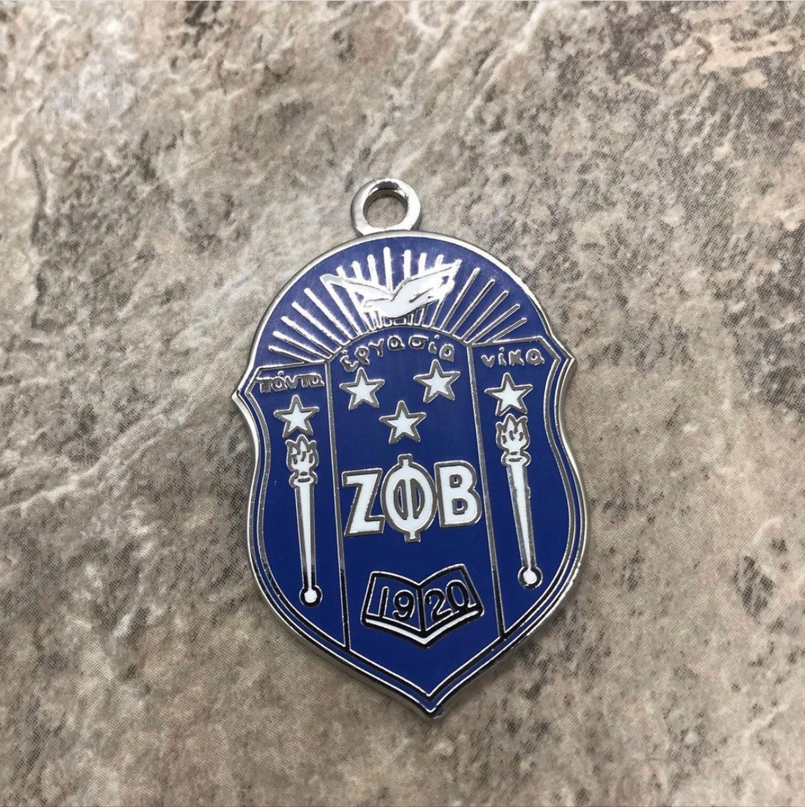 ONE 1 Zeta Phi Beta Shield Charm Etsy