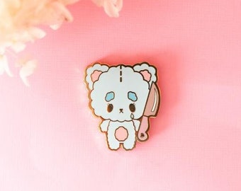 Nube the blue bear knife Pin