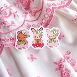 Sticker Strawberry Critters