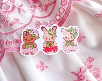 Strawberry Critters Sticker