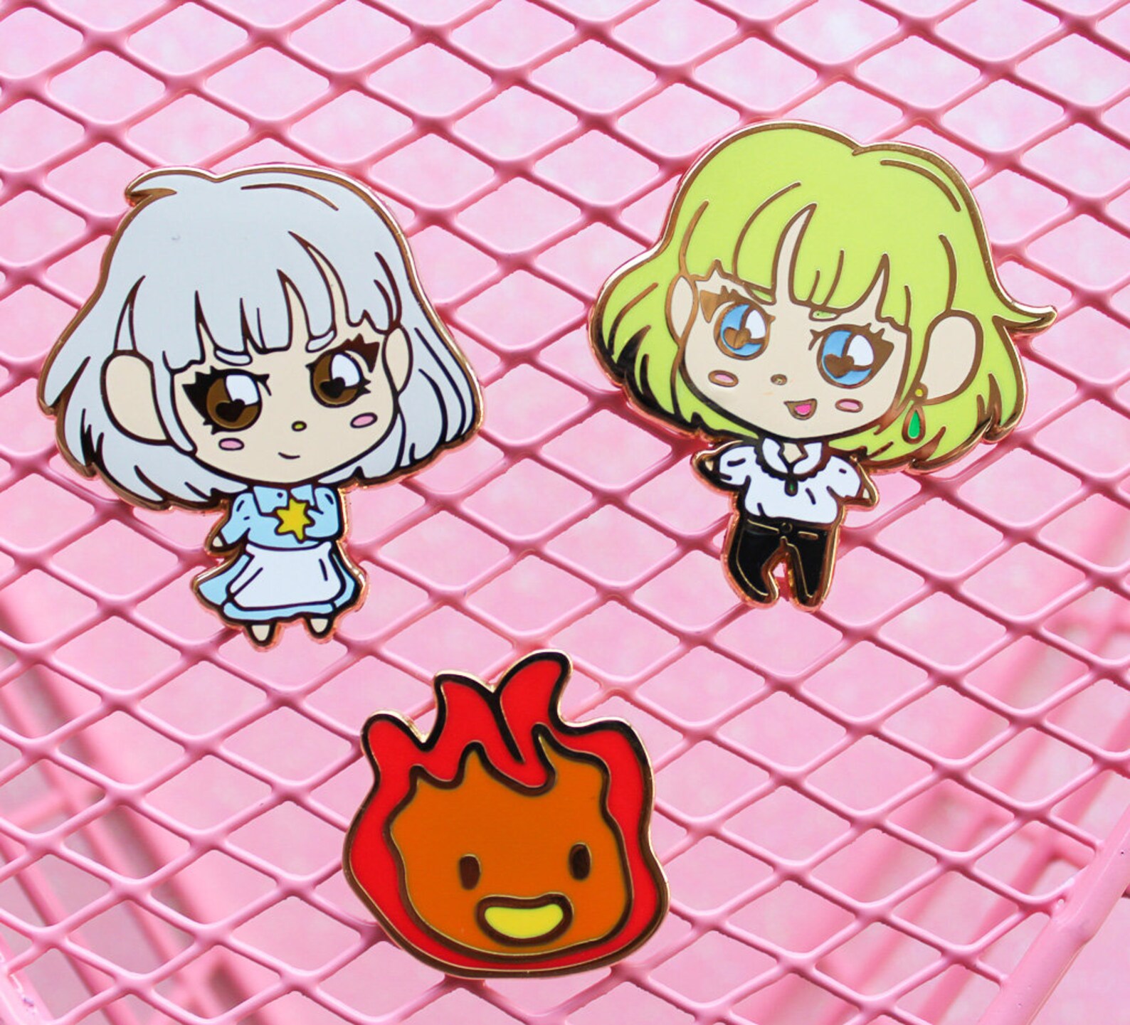 Howls moving castle enamel Pins Etsy