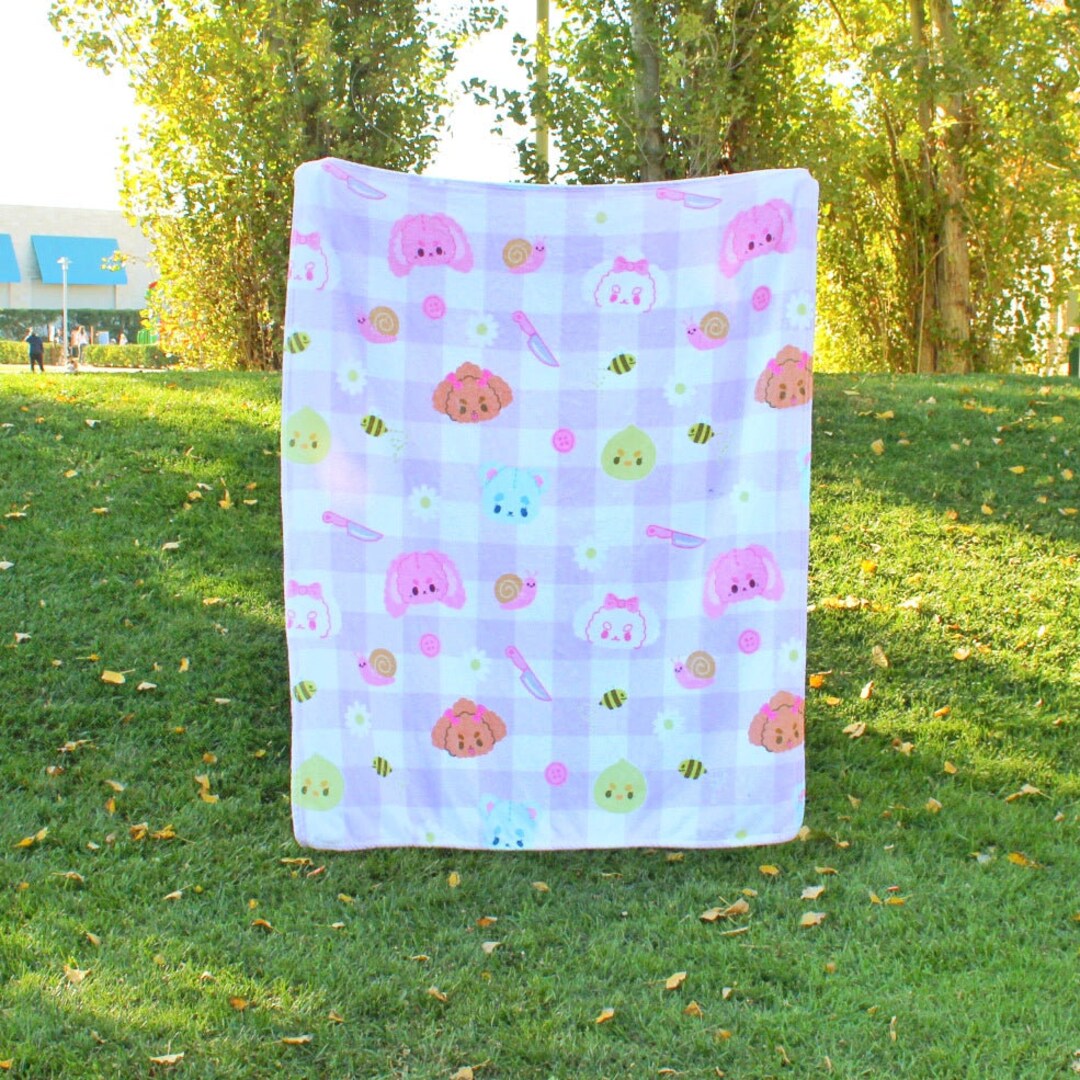 Gingham Fleece Blanket Etsy