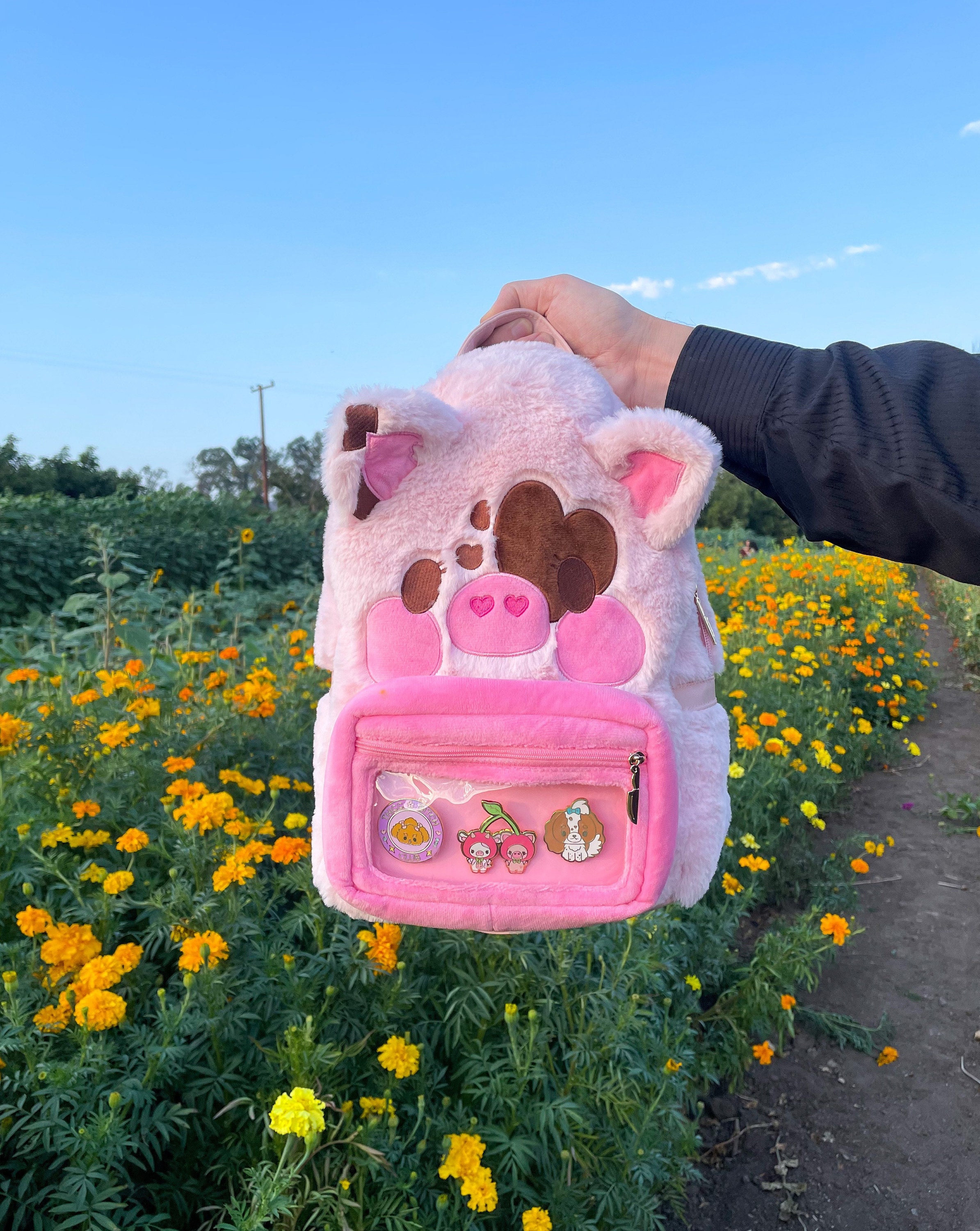 BelugaDesign Glitter Pink Clear Backpack - Kawaii Cute School Supplies for Girls & Women