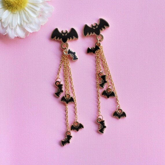 Bat earrings deals