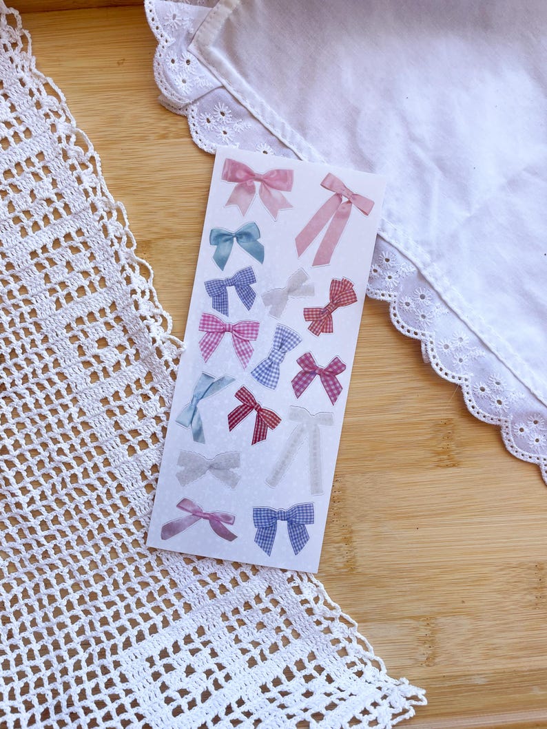 Paper Bow Sticker Bows Sticker Sheet - Etsy