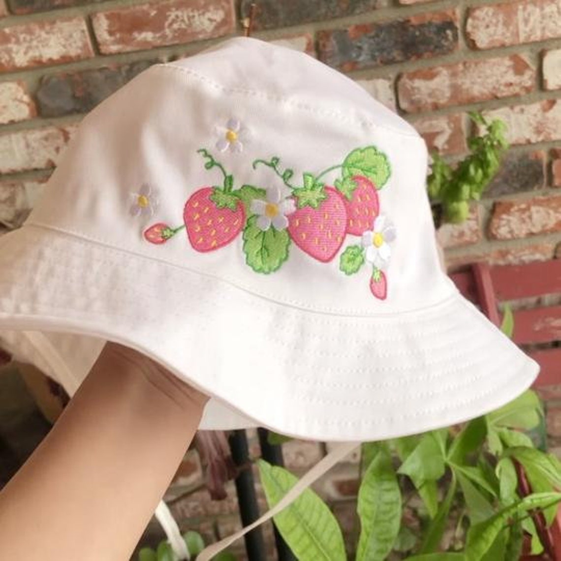 Strawberry bucket hat Etsy