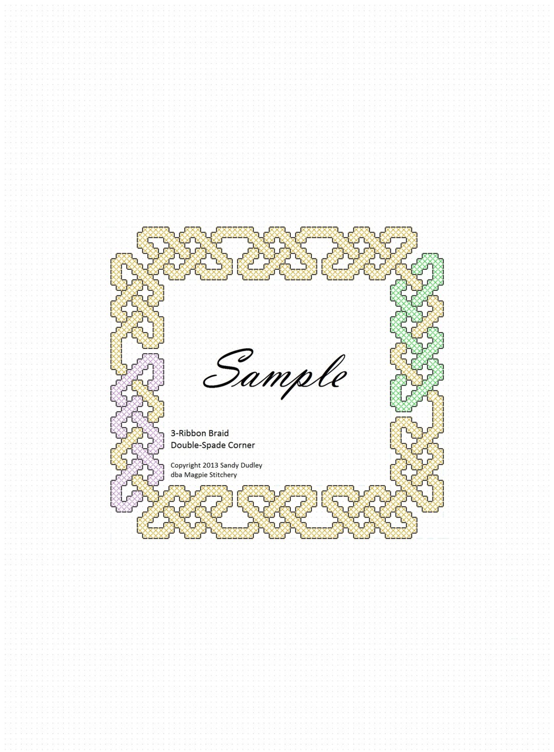 Celtic Knotwork Border Pattern Fits 4x6