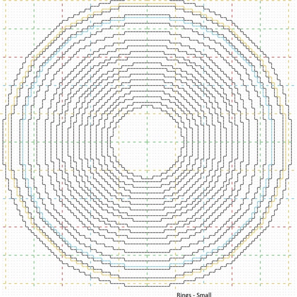 Cross Stitch Pattern - Small Rings or Circles for Borders
