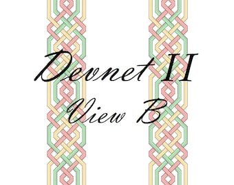 Celtic Knotwork for Cross Stitch - Runner Tablecloth or Bench Cushion - "Devnet II" view B