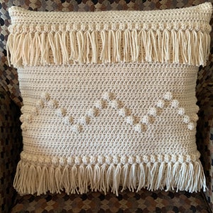 Boho Fringe Pillow