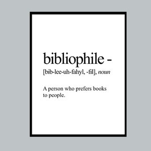 Humorvolle Bibliophile Definition Poster, Wandkunst, geek art, lustige Wandkunst, Kunstdrucke, Wanddekoration, lustige Kunst Druck