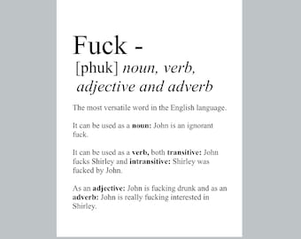 Humorous Curse Word Print