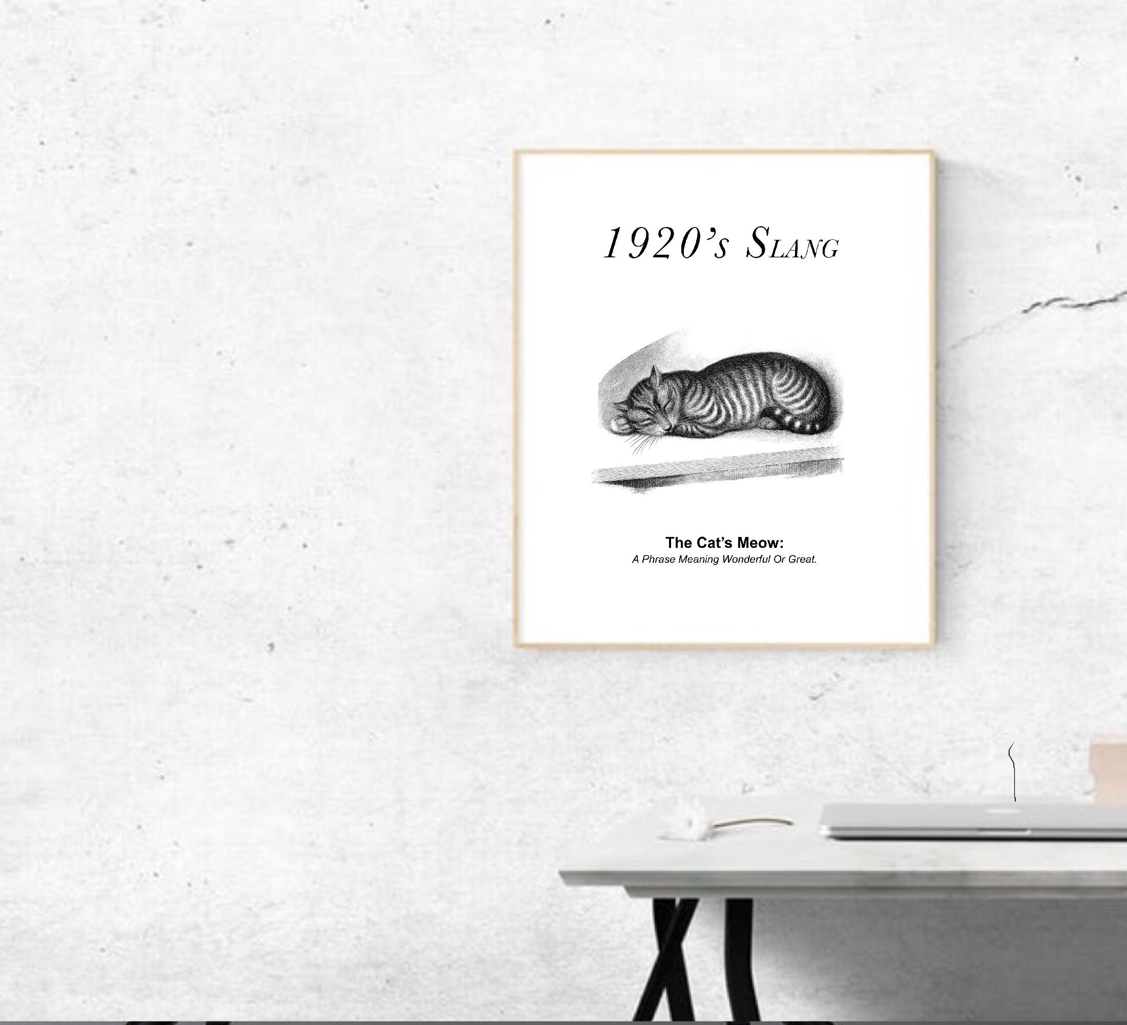 Cats Meow Definition Print 1920s Slang Definition Print Etsy