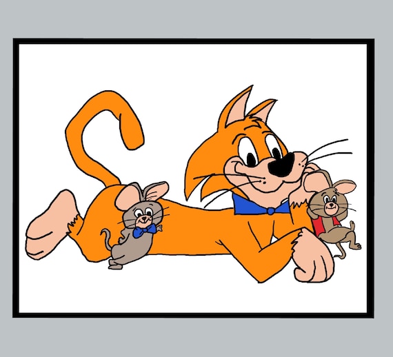 Jinks the Cat and Pixie and Dixie Poster, Instant Digital Download