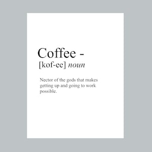 Humorous Coffee Definition Print