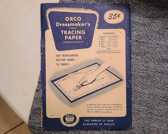 Vintage ORCO Dressmaker's Tracing Paper / Fashion Designer Supplies / Sewing Accessories / Pattern Paper / Vintage Graphics