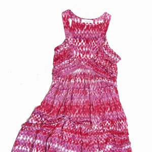 CALVIN KLEIN Vintage / Summer Dress / Pink Tie Dye Dress / Polyester and Spandex / Stretchy Comfortable Loungewear / Spring Fashion / Size 6 image 5