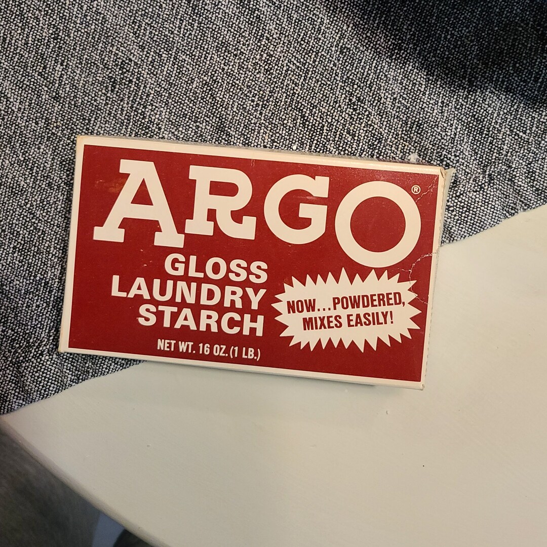 Vintage ARGO Gloss Laundry Starch Box / Fashion Designer Etsy