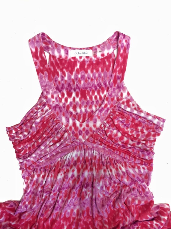 CALVIN KLEIN Vintage / Summer Dress / Pink Tie Dy… - image 3