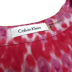 CALVIN KLEIN Vintage / Summer Dress / Pink Tie Dye Dress / Polyester and Spandex / Stretchy Comfortable Loungewear / Spring Fashion / Size 6 image 2