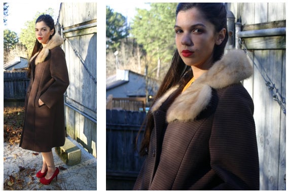 1960s Stegari New York Vintage / Fur Collar / Winter Coat / - Etsy