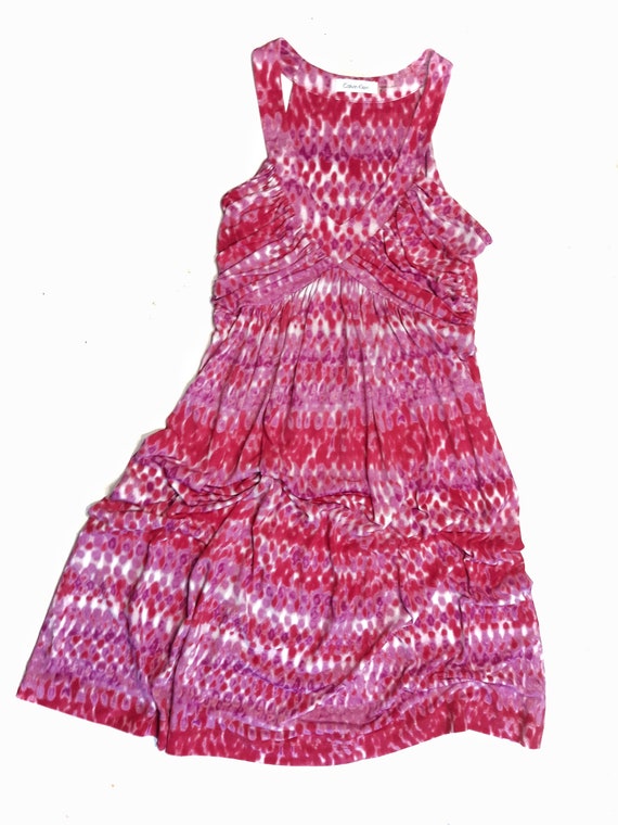 CALVIN KLEIN Vintage / Summer Dress / Pink Tie Dy… - image 5