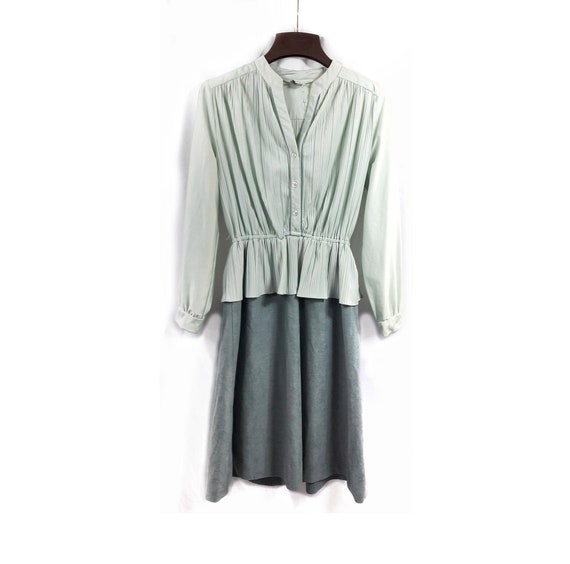 1960s UNKNOWN Vintage /Mint Green Dress / Green S… - image 1