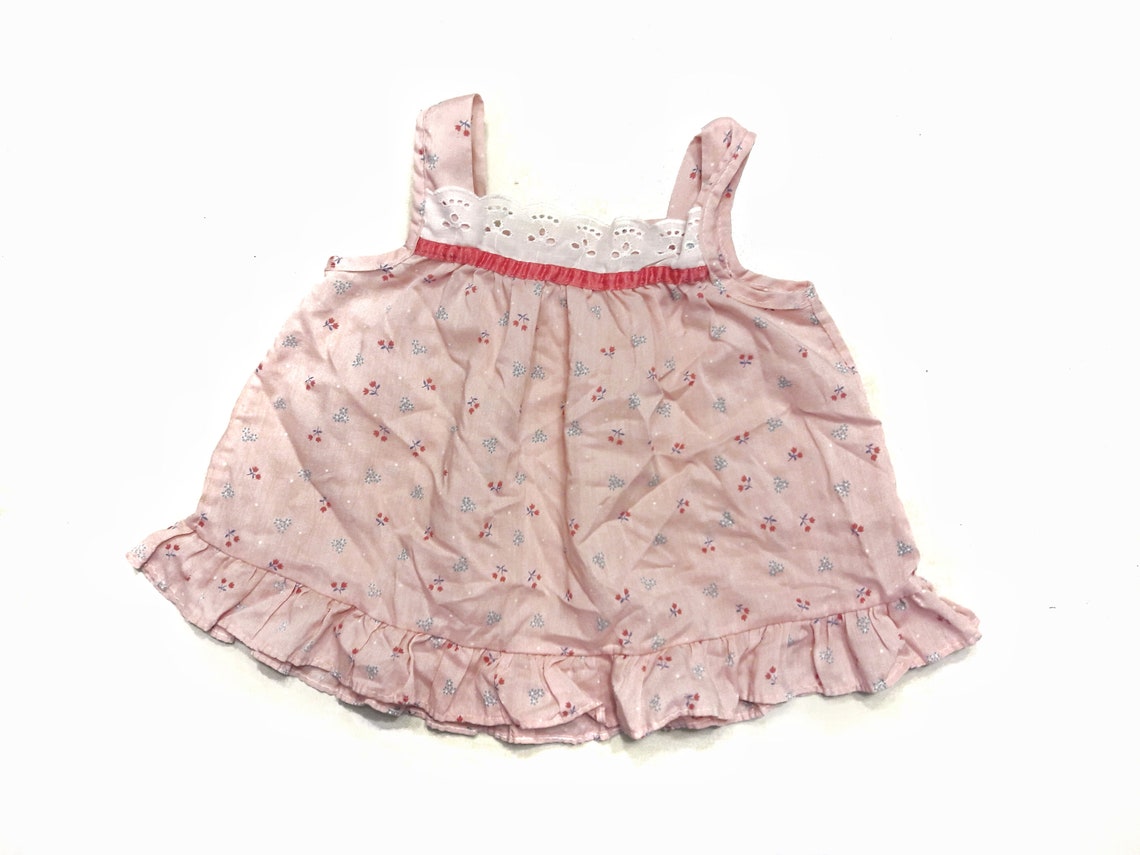 1970s UNKNOWN Vintage / Infant Baby Dress / Ruffled Pink Baby - Etsy