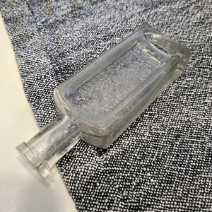 Antique Glass Medicine Bottle / Vintage Apothecary / Small Bud Vase / Clear Glass Hedache Remedy / Home Decor / Homegoods / Homeware Accents