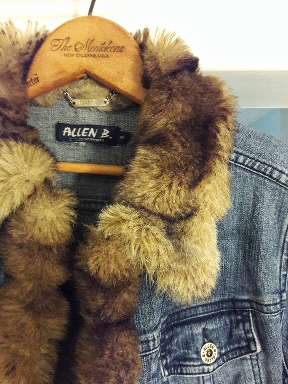 rockstar fur denim jacket