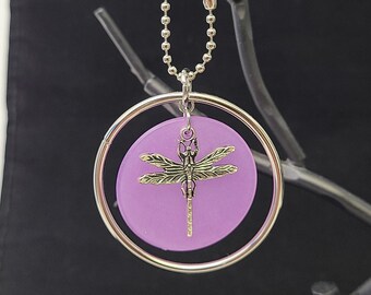 Purple Colorblock Dragonfly Car Jewelry