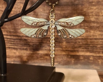 Enameled Dragonfly Car Jewelry - Rhinestone Dragonfly Car Jewelry